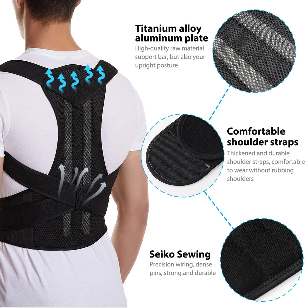 ErgoLift® Adjustable Back Brace Posture Corrector